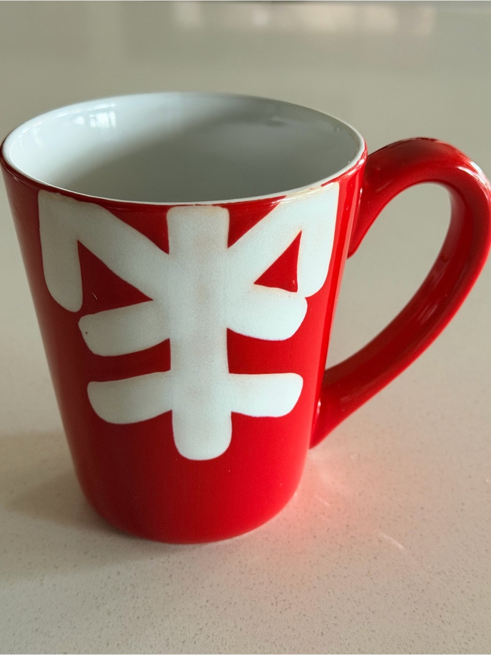 Hallmark Snowflake Red Ceramic Coffee Mug